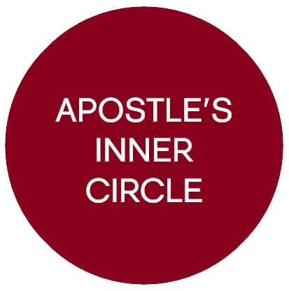 A red circle with the words " apostle 's inner circle ".