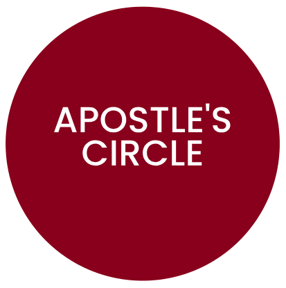 A red circle with the words " apostle 's circle ".